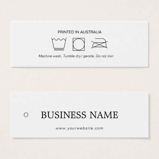 Logo Kledingkleding Hang Label Mini Visitekaartjes (Voorkant /achterkant)