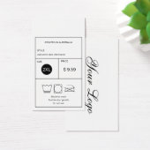 Logo Kledingprijs Hang Label Visitekaartje (Bureau)