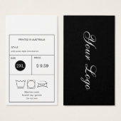 Logo Kledingprijs Hang Label Visitekaartje (Voorkant /achterkant)