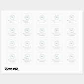 Logo Klein Bedrijf Bedankt Vierkante Sticker (Vel)