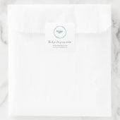 Logo Klein Bedrijf Bedankt Vierkante Sticker (Tas)