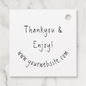 Logo Kleine ambachtelijke bedrijfsnaam Thankyou We Bedankjes Labels (Achterkant)