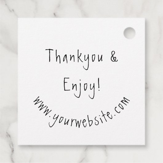 Logo Kleine ambachtelijke bedrijfsnaam Thankyou We Bedankjes Labels (Achterkant)