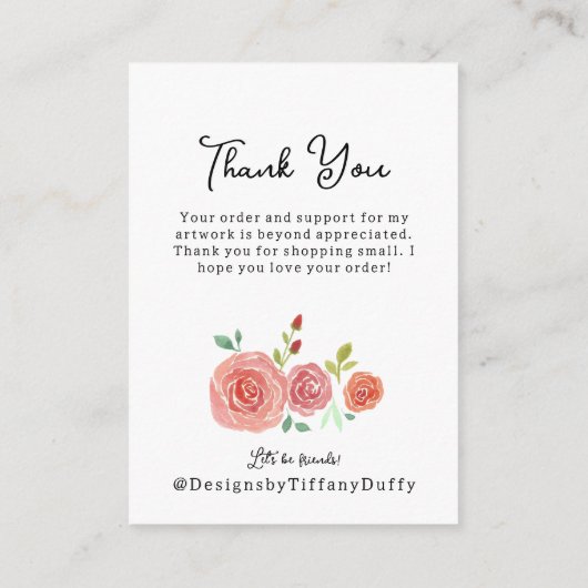 Logo Kleine Bedrijfs van de Sjabloon Dank u (Achterkant)