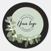 Logo kleinzakelijke marketing Moderne krans Ronde Sticker (Voorkant)