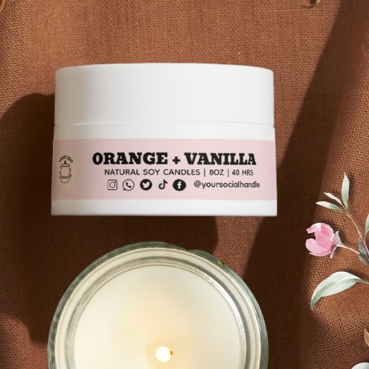 Logo Kleurrijk dun kaarsetiket Labels