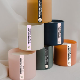 Logo Kleurrijk dun kaarsetiket Labels