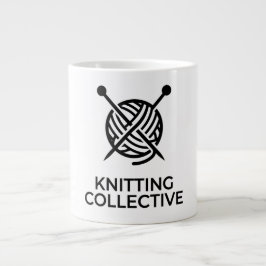 Logo Knitting Collective Pelote de Laine  Grote Koffiekop