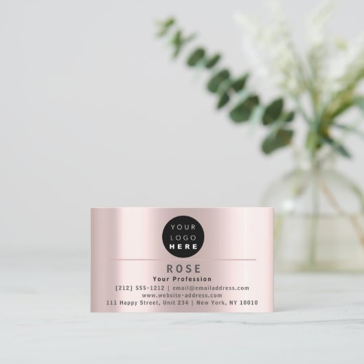 Logo Korting Logo Dank Roos Amerikaanse vlag Afsprakenkaartje (Staand voorkant)