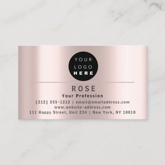 Logo Korting Logo Dank Roos Amerikaanse vlag Afsprakenkaartje (Voorkant)