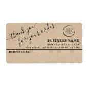 Logo Kraft bedankt je zakelijke maillabel Etiket (Voorkant)