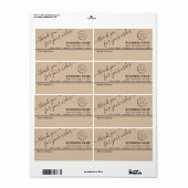 Logo Kraft bedankt je zakelijke maillabel Etiket (Full Sheet)