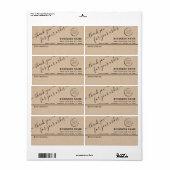 Logo Kraft eenvoudige bedankingslabel voor zakelij Etiket (Full Sheet)