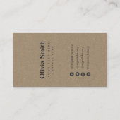 Logo Kraft Floral Leaf Earring Display Visitekaartje (Achterkant)