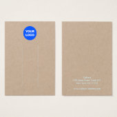 Logo Kraft Hair Clip Display toevoegen Visitekaartje (Voorkant /achterkant)