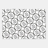 Logo Kunst Slogan Aangepaste Foto Maak het Zelf Inpakpapier Vel (Voorkant 3)