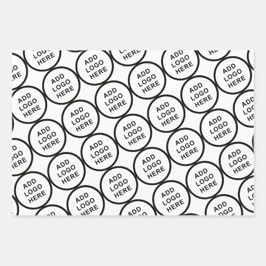 Logo Kunst Slogan Aangepaste Foto Maak het Zelf Inpakpapier Vel (Voorkant 3)