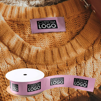 Logo Labels Clothing Tags Handmade Pink Sew On Satijnen Lint