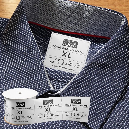 Logo Labels Kleding Labels Kleding Nek Label Naaie Satijnen Lint