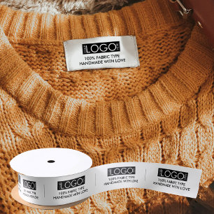Logo Labels Merk Kleding Labels voor Handgemaakte Satijnen Lint