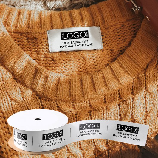 Logo Labels Merk Kleding Labels voor Handgemaakte Satijnen Lint