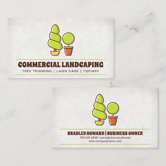 Logo landschapsarchitectuur | Bijkomend Visitekaartje (Voorkant / Achterkant)