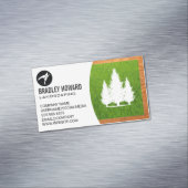 Logo landschapsarchitectuur | Gras en bomen Magnetisch Visitekaartje (Voorbeeld)