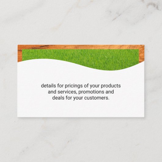 Logo landschapsarchitectuur | Gras en bomen Visitekaartje (Achterkant)