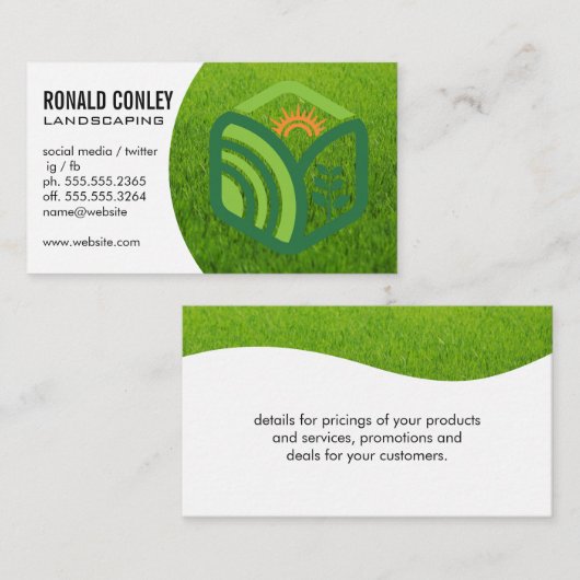 Logo landschapsarchitectuur | Visitekaartje van gr (Voorkant / Achterkant)