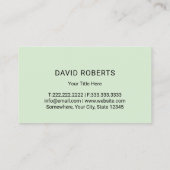 Logo landschapsontwerp van de groene grijsschaduwe visitekaartje (Achterkant)