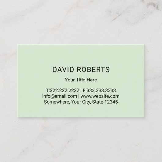 Logo landschapsontwerp van de groene grijsschaduwe visitekaartje (Achterkant)