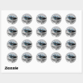 Logo Lashes Extension Makeup Artist Gray QRCODE Ronde Sticker (Vel)