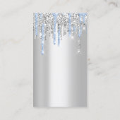 Logo Lashes Extension Makeup Artist Silver Visitekaartje (Achterkant)