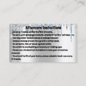 Logo Lashes Micorblade Aftercare Blue Drip QR Code Visitekaartje (Achterkant)