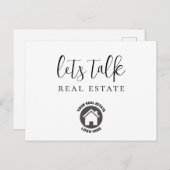 Logo Laten we Echte Estate spreken Briefkaart (Voorkant / Achterkant)