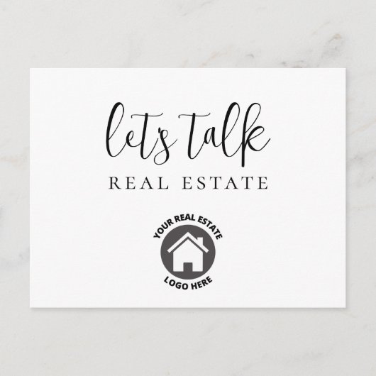 Logo Laten we Echte Estate spreken Briefkaart (Voorkant)