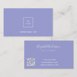 Logo lavendel minimalistische elegante QR-code Visitekaartje