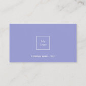 Logo lavendel minimalistische elegante QR-code Visitekaartje (Voorkant)