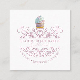 Logo lavender Decorative Lijst Bakery Baker Vierkante Visitekaartje