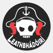 Lógó Leathbhádóirí Ronde Sticker (Voorkant)