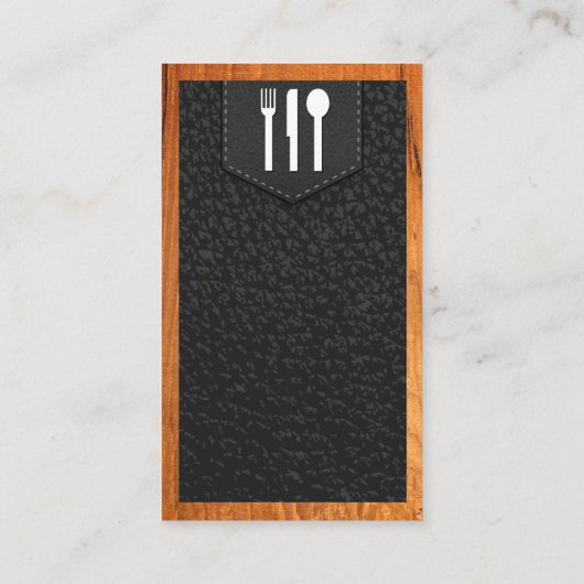 Logo | Lederriem | Hout Visitekaartje (Achterkant)