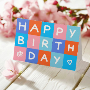 Logo Leuk Kleurrijk Eenvoudig Bedrijf Gelukkige Ve Kaart