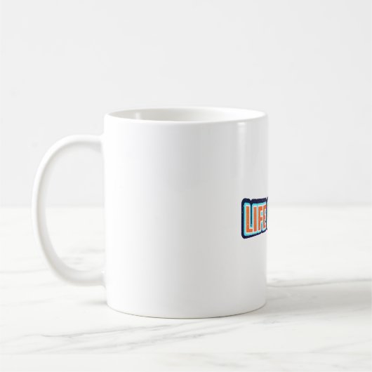Logo leven is goed koffiemok (Links)