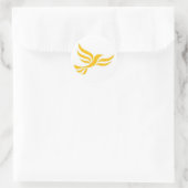 Logo liberaal-democraten ronde sticker (Tas)