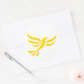 Logo liberaal-democraten ronde sticker (Envelop)