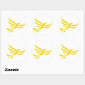 Logo liberaal-democraten ronde sticker (Vel)