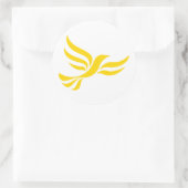Logo liberaal-democraten ronde sticker (Tas)