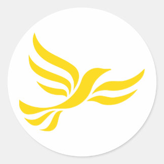Logo liberaal-democraten ronde sticker