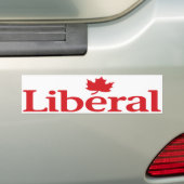 Logo liberale partij bumpersticker (Op auto)