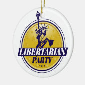 Logo libertariële politieke partij keramisch ornament (Links)